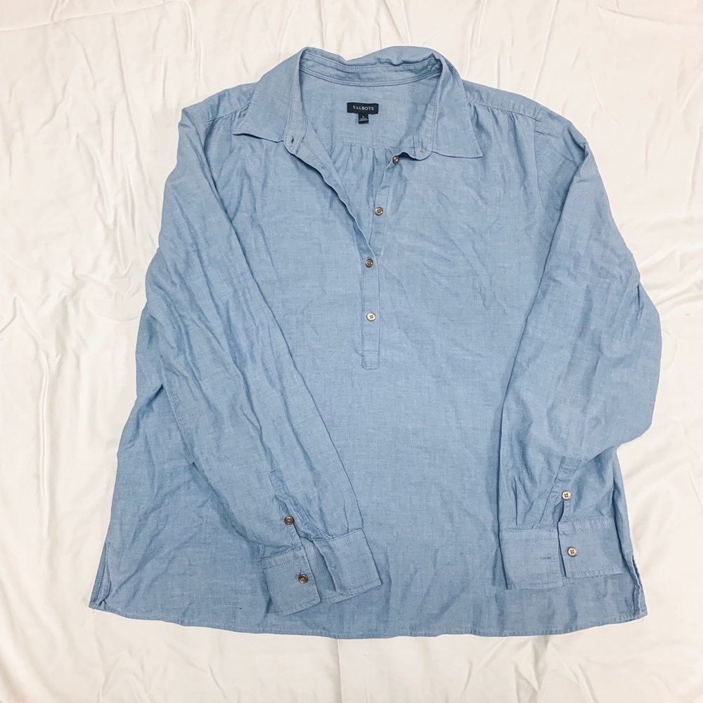 Talbots Chambray Long Sleeved Shirt